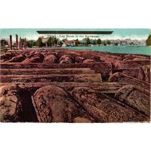 Log Boom In The Northwest Postcard Travel Souvenir Unposted Vintage 2761 A
